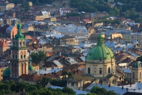 Lviv city view