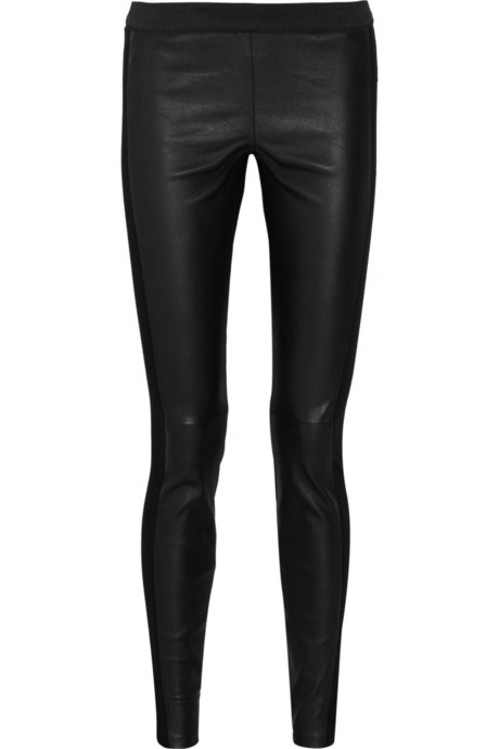 Kaysia Leather and Stretch-Jersey Leggings - Galavante (Travel