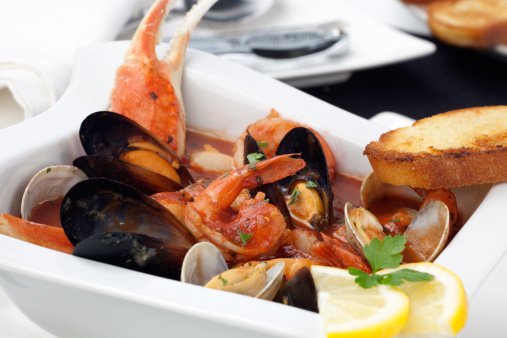 Cioppino with Tarragon-Butter Croutons