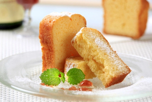 Meyer Lemon Pound Cake with Basil Strawberries