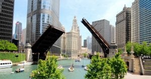 Travel Chicago River Bridge