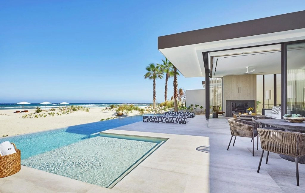 pool overlooking the beach at four seasons costa palmas in los cabos