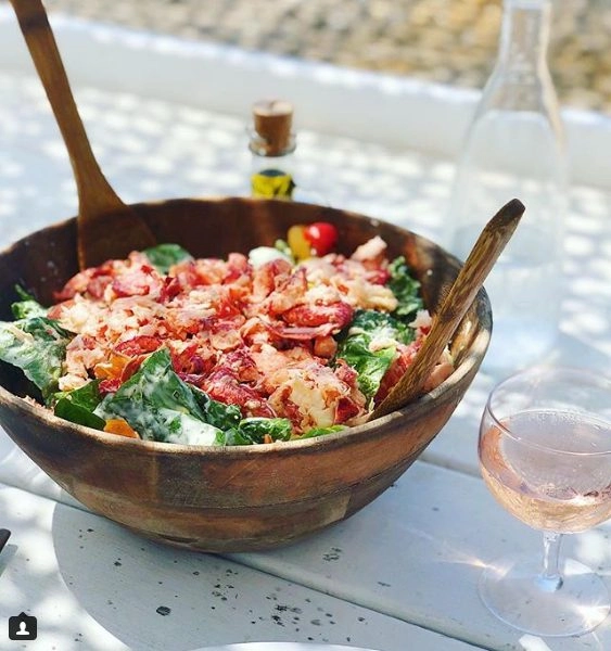 seafood salad in a bowl at Duryea's Lobster Deck