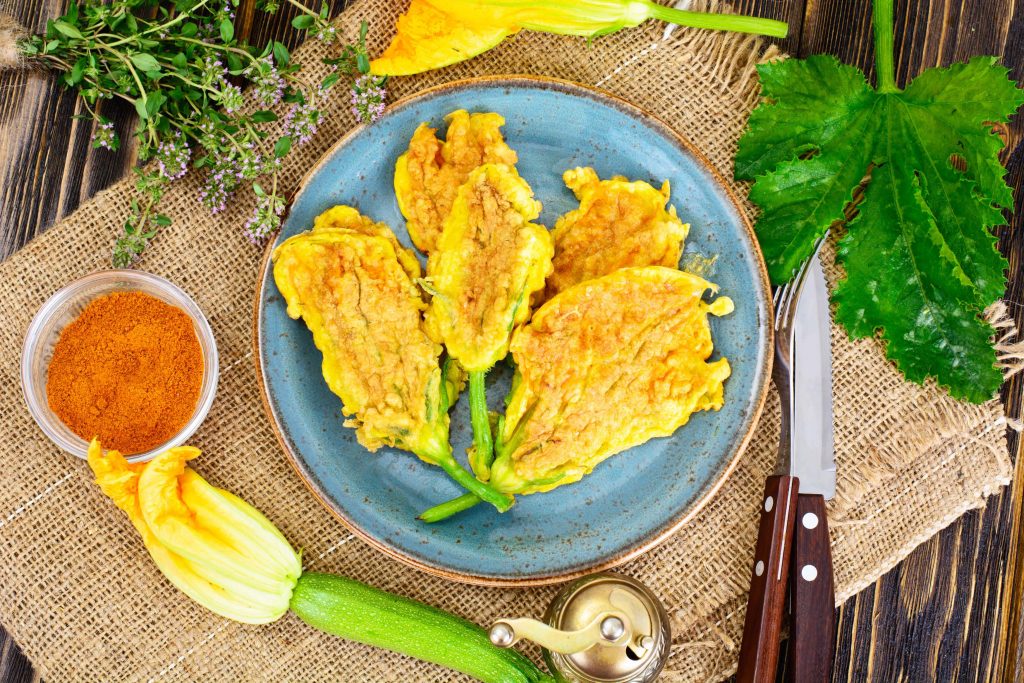 fried zucchini blossoms