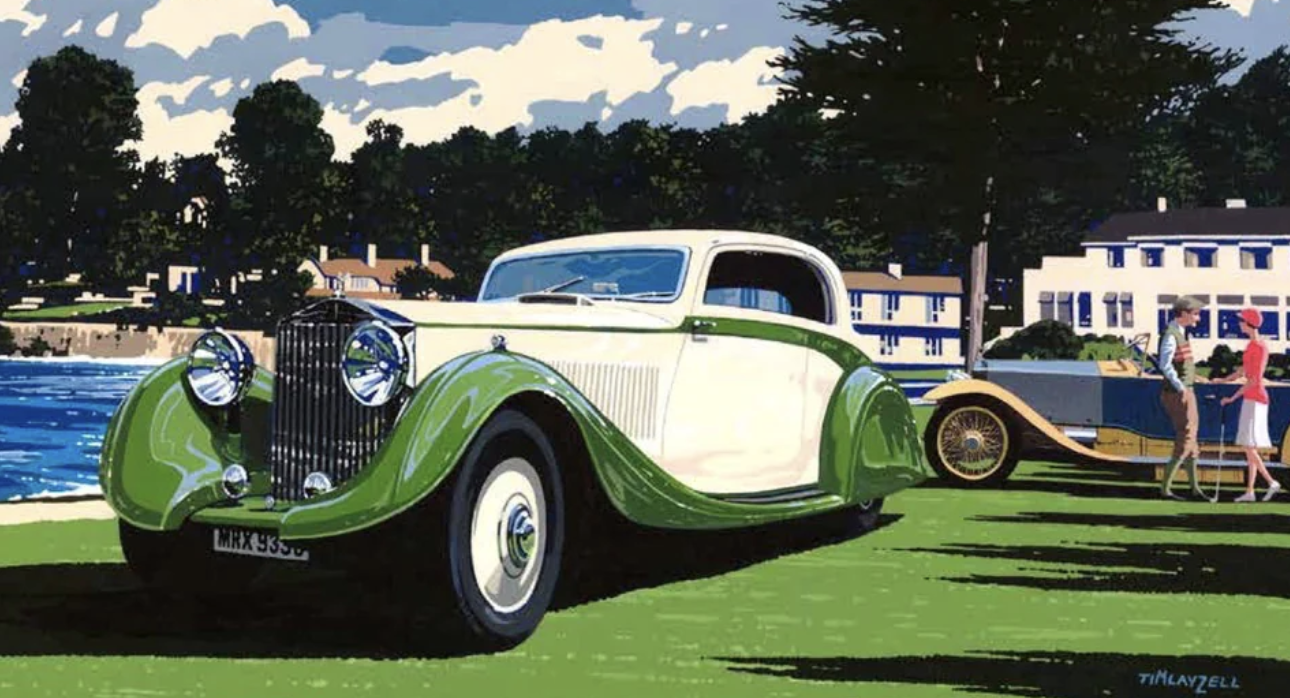 Pebble Beach Concours d'Elegance / art by Tim Layzell