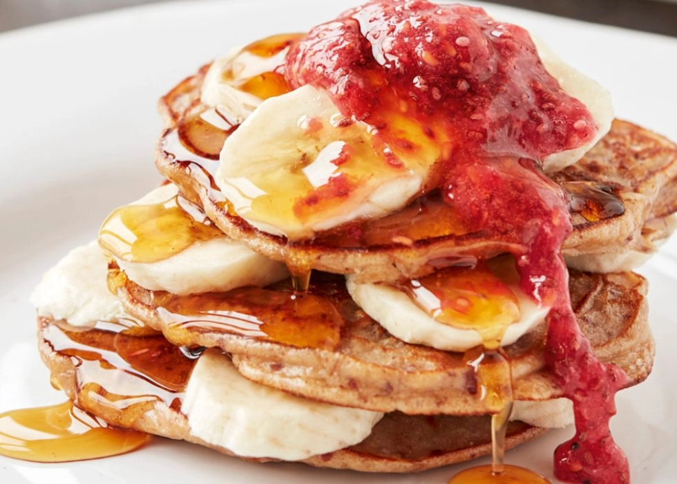 Gordon Ramsay Brunch Recipe - Peanut Butter Jam Pancakes