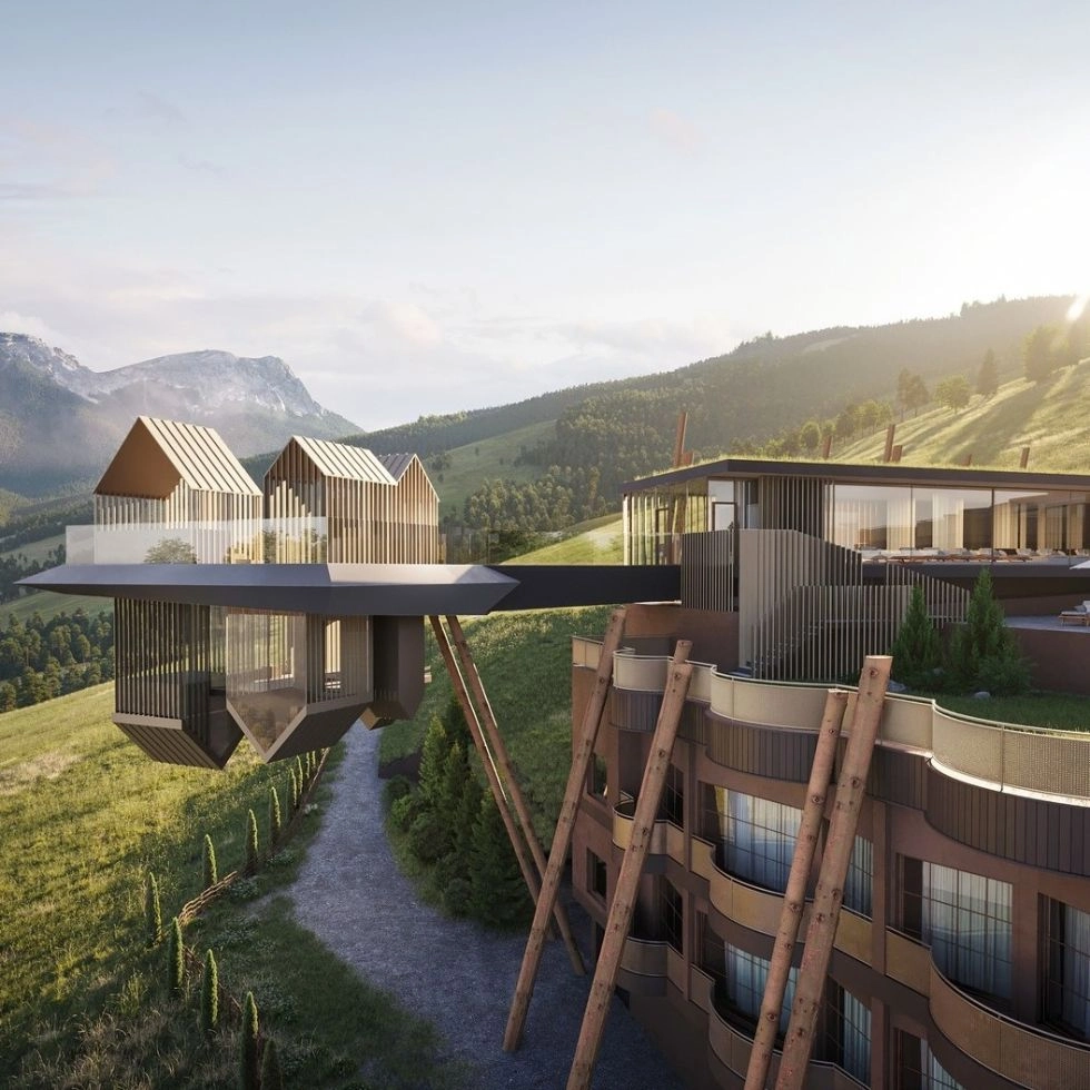 Hotel Hubertus Aerial View