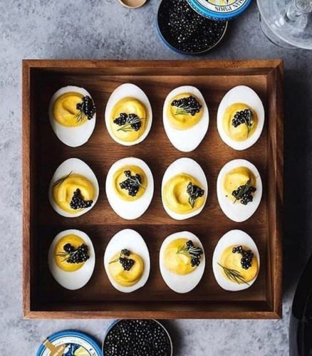 Petrossian Deviled egg caviar