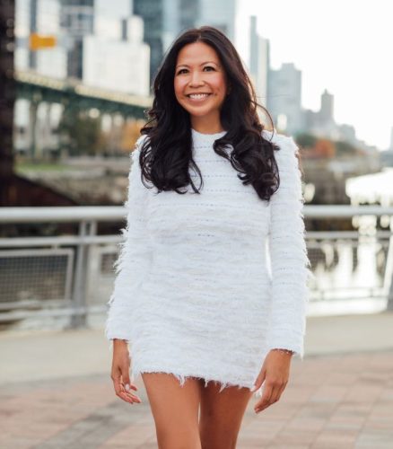 CHRISTINE PROFILE PHOTO WHITE DRESS PIER