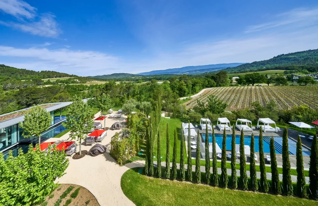 Villa La Coste Provence, Provence vineyard hotels, Chateau La Coste estate, luxury wine resorts France