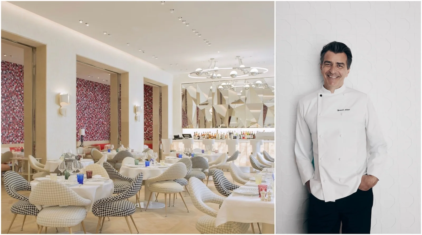 30 Avenue Montaigne, Dior flagship in Paris. Yannick Alleno chef at the on-site restaurants