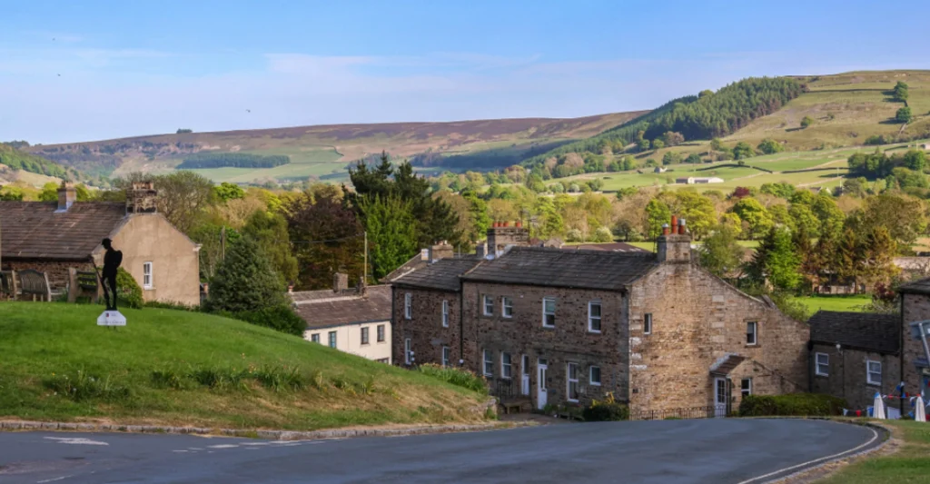Reeth, a base camp for film crew, "Wuthering Heights" inspires tourism to Yorkshire