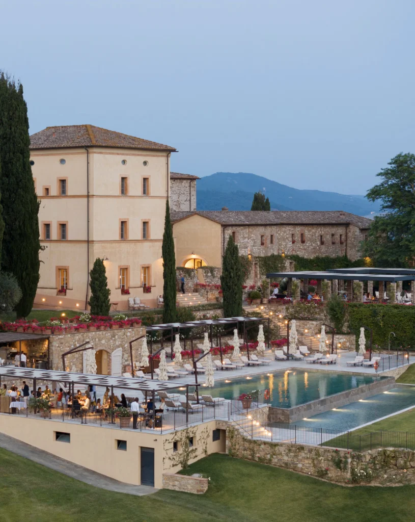 Castiglion del Bosco, Montalcino vineyard hotels, Brunello wine estates, Tuscany luxury wine resorts