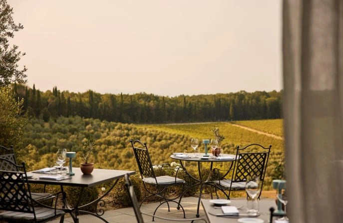 Pavilion view at COMO Castello del Nero