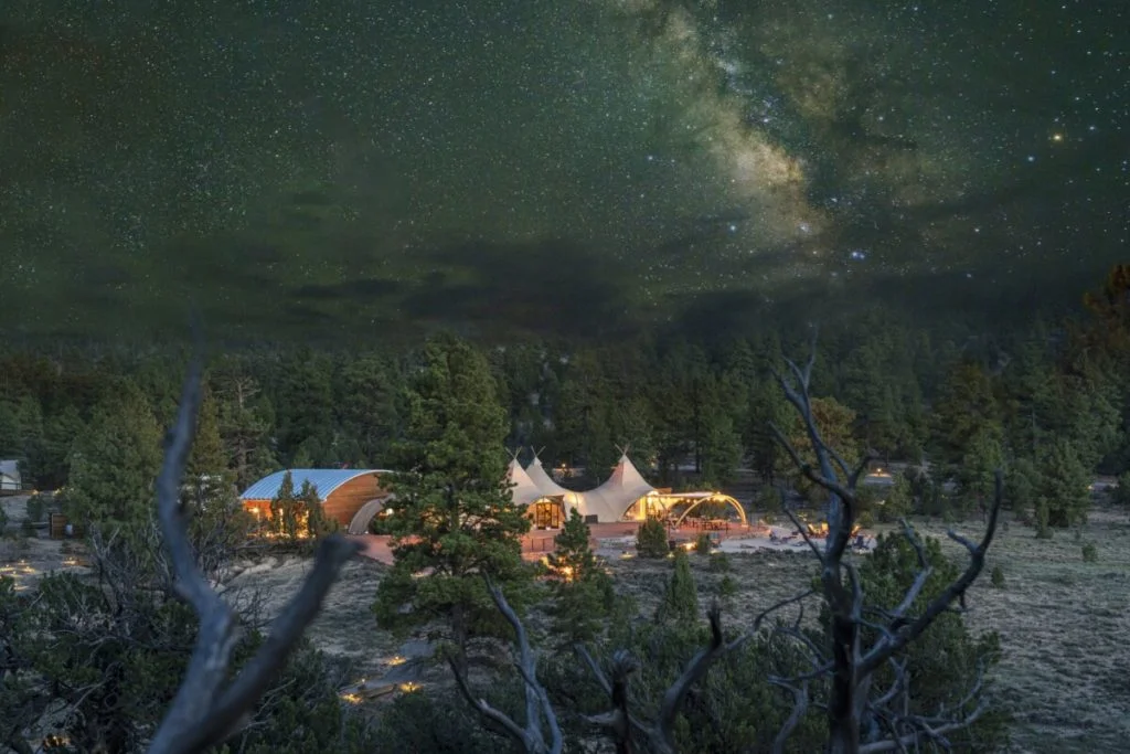 Luxury safari-style glamping tents at Under Canvas Bryce Canyon in Utah